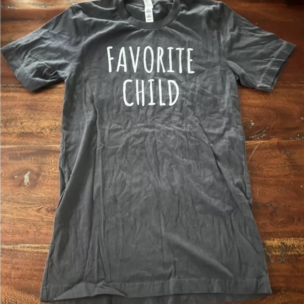 Youth Size XS  “Favorite Child” Grey T-shirt